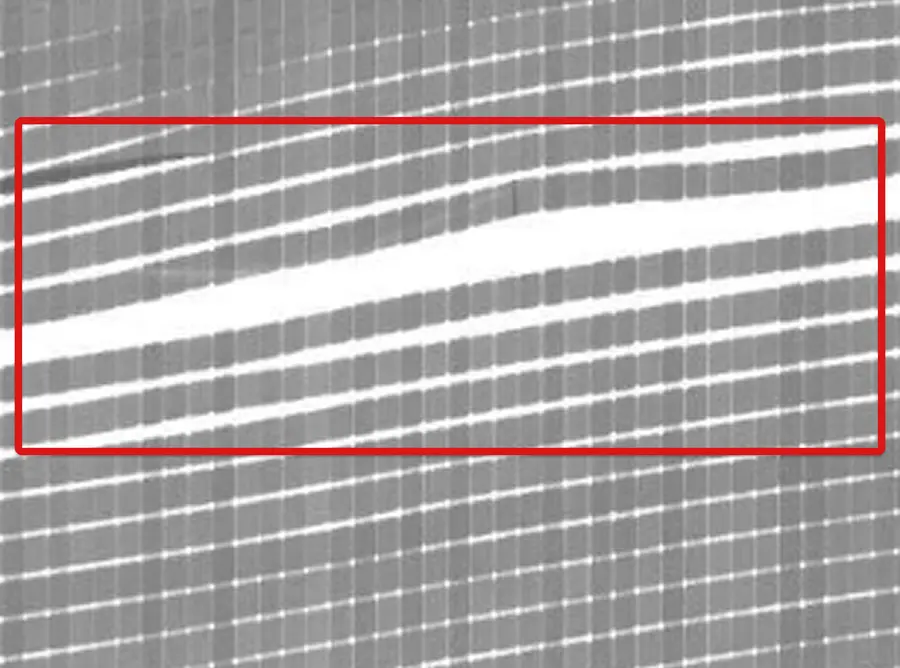 PP Woven fabric defect: Weft Missing